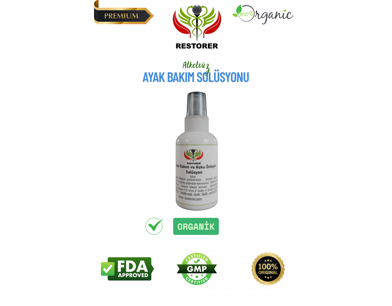 RESTORER AYAK KOKUSU SOLÜSYONU (50 ml) RESTORER AYAK KOKUSU SOLÜSYONU (50 ml)