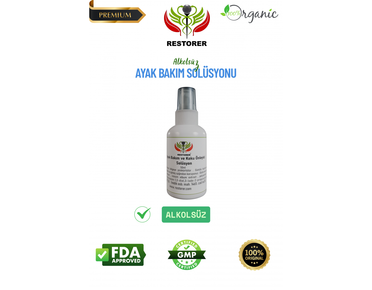 RESTORER AYAK KOKUSU SOLÜSYONU (50 ml) RESTORER AYAK KOKUSU SOLÜSYONU (50 ml)